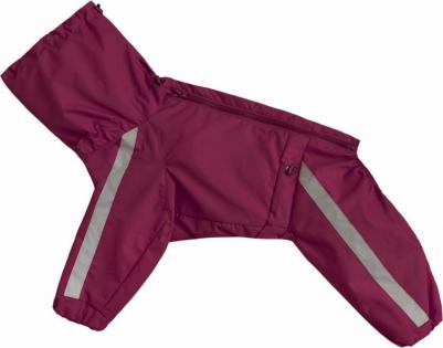 Дождевик для собак без подкладки с воротником-капюшоном Басенджи винный – фото 8