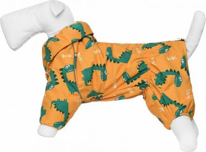 Дождевик для собак Дино оранжево-зеленый XXL – фото 2