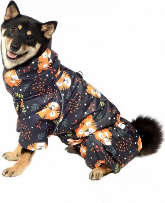 Дождевик для собак Фэки, унисекс, разноцветный, M, длина спины 34 см