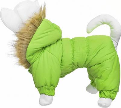 Комбинезон для собак Лайм зимний с подкладкой зеленый XL