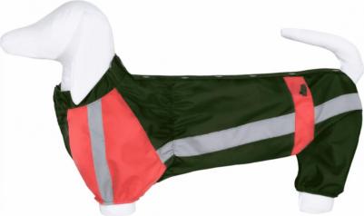 Комбинезон для собак Такса черно-красный M девочка