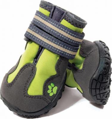 Ботинки для собак XS, зеленые, 45х35х40мм (уп.4шт.)
