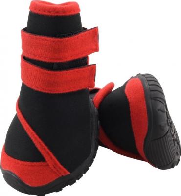 Ботинки для взрослых собак 2 застежки на липучке черный/красный XXL YXS134 XXL