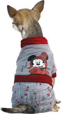 Комбинезон для собак Minnie-2 размер XS женский, серый, красный, длина спины 20 см