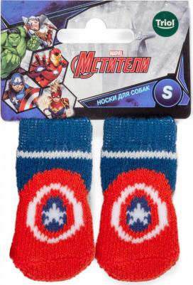 Носки для собак Капитан Америка, размер S, 4 шт