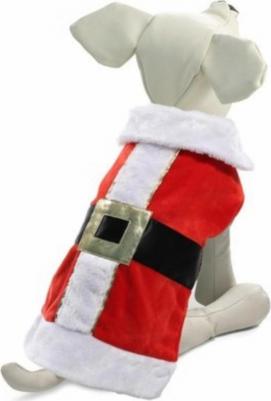 Попона для собак "Костюм Деда Мороза" XS, красный, размер 20см, серия NEW YEAR