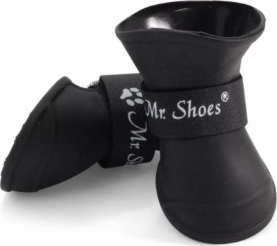 Сапоги Mr.Shoes для взрослых собак из пластичной резины на липучке черный M YXS203 M – фото 1