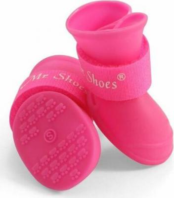 Сапоги Mr.Shoes для взрослых собак из пластичной резины на липучке черный M YXS203 M – фото 2