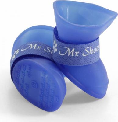 Сапоги Mr.Shoes для взрослых собак из пластичной резины на липучке голубой M YXS202M – фото 3