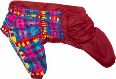 Дождевик для собак Косички, унисекс, разноцветный, №1, длина спины 36 см