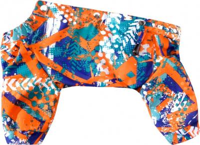 Дождевик для собак с рисунком Абстракция, оранжевый M – фото 1