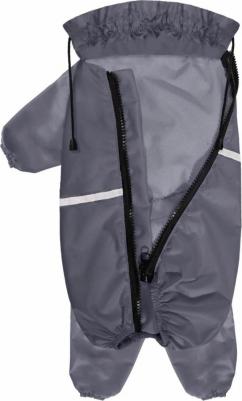 Дождевик для собак, унисекс, серый, №3, длина спины 32 см – фото 2