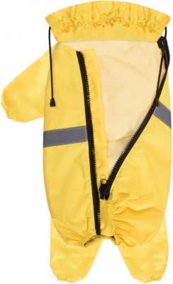 Дождевик для собак, унисекс, желтый, №1, длина спины 20 см – фото 2