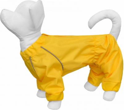 дождевик для собак, желтый (L)