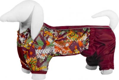 Дождевик для собаки Такса на мальчика с рисунком абстракция 35см – фото 1