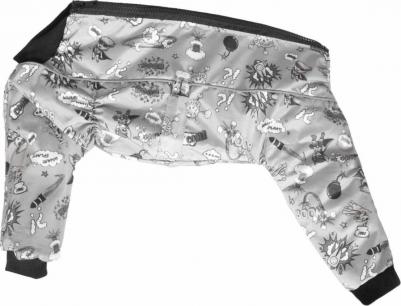 Комбинезон для собак комикс, унисекс, серый, L, длина спины 52 см – фото 2