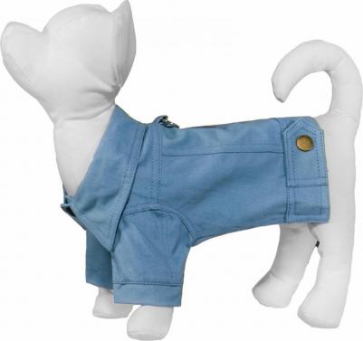 Куртка для собак, унисекс, голубой, S, длина спины 25 см 4606322686432