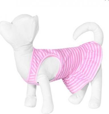 Платье для собаки в полоску розовое М – фото 1