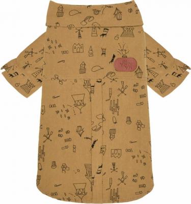 Рубашка для собак, унисекс, бежевый, L, длина спины 35 см – фото 2