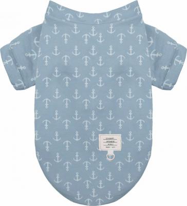 Толстовка для собак Якорь, унисекс, голубой, L, длина спины 35 см – фото 1