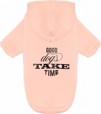 Толстовка с капюшоном для собак розовая S – фото 1