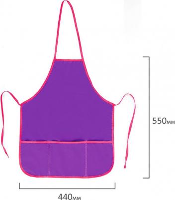 Фартук с нарукавниками для труда и занятий творчеством, 44х55 см, фиолетовый, 228358 – фото 8