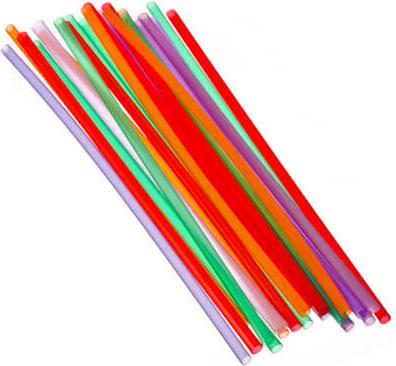 Набор одноразовых трубочек для напитков, 0,5x21 см, 100 шт, цвет микс – фото 2