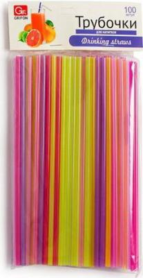 Набор одноразовых трубочек для напитков, 0,5x21 см, 100 шт, цвет микс – фото 3