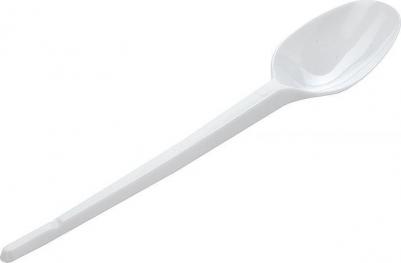 Ложка одноразовая столовая Бюджет белая 165 мм 100 штук в упаковке – фото 9