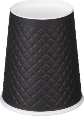Стакан одноразовый бумажный 250/280 мл черный 25 штук в упаковке Waffle Black – фото 6