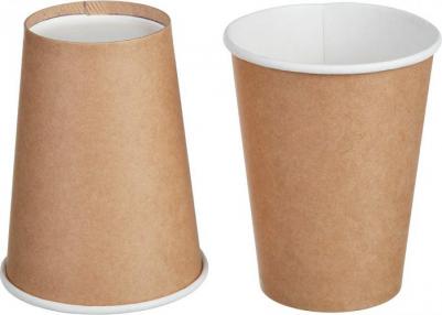 Стакан одноразовый бумажный 350 мл коричневый 50 штук в упаковке Эконом – фото 4