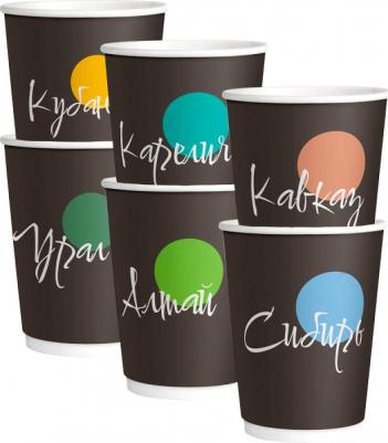 Стакан одноразовый бумажный 400/350 мл разноцветный 50 штук в упаковке Города – фото 5