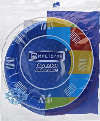 Тарелки одноразовые d170 мм синие 12 шт – фото 1