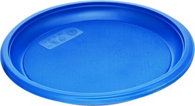 Тарелки одноразовые d170 мм синие 12 шт