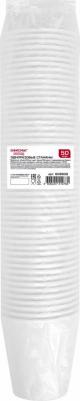 Одноразовые стаканы, 250 мл, комплект 50 штук, бумажные, однослойные, белые, холодное, горячее – фото 4