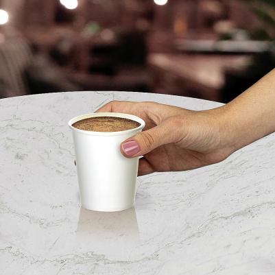 Одноразовые стаканы, 250 мл, комплект 50 штук, бумажные, однослойные, белые, холодное, горячее – фото 7