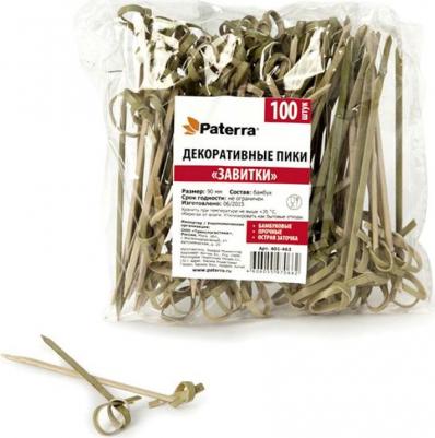 Пики для канапе Завитки бамбуковые длина 90 мм 100 штук в упаковке – фото 7