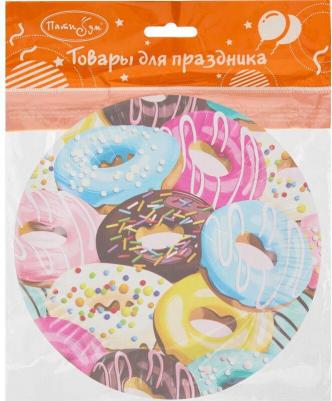тарелки Тарелка одноразовая бумажная Пончики 18 см (6 штук в упаковке) – фото 4