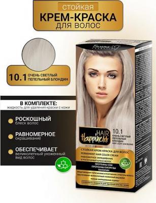 Краска для волос Крем HAIR HAPPINESS Стойкая тон №10.1 Очень светлый пепельный блондин – фото 1