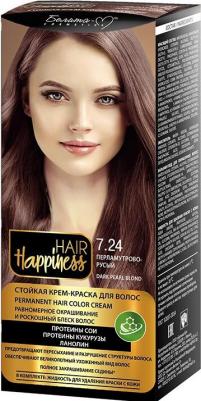 Краска для волос Крем HAIR HAPPINESS Стойкая тон №7.24 Перламутрово русый – фото 1