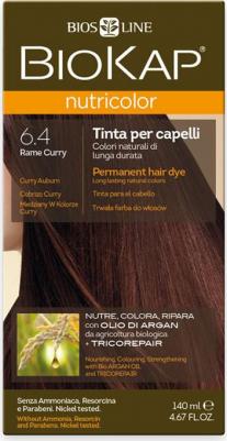 Краска для волос "Медно-золотистый карри" тон 6.40, 140 мл