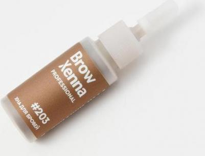 Brow Henna - Хна для бровей №203, Ореховый светло-каштановый, флакон, 10 мл – фото 9