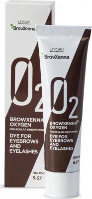 Краска для бровей и ресниц Brown #5.67 OXYGEN O2, 15 мл – фото 3