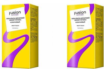 Fusion Крем-краска Эффект татуажа коричневый, 30+20 мл Fusion – фото 12