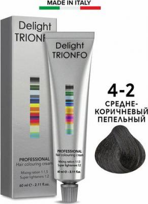 ДТ 4-2 крем-краска стойкая для волос, средне-коричневый пепельный / Delight TRIONFO 60 мл – фото 8