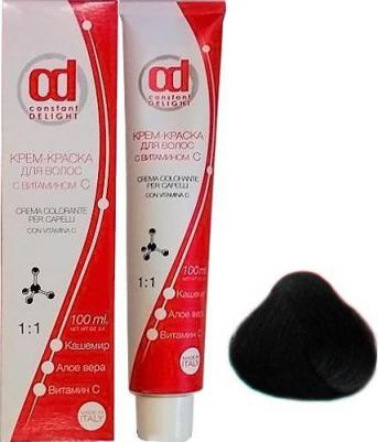 Крем краска с витамином С Crema Colorante Vit C, 100 мл, Д 1/0 черный натуральный, 100 мл – фото 2