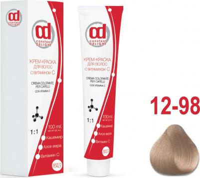 Крем краска с витамином С Crema Colorante Vit C, 100 мл, Д 12/98 специальный блондин фиолетово-красный, 100 мл