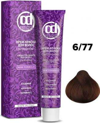 Крем краска с витамином С Crema Colorante Vit C, 100 мл, Д 6/77 темно-русый медный экстра, 100 мл – фото 1