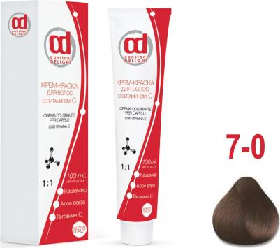 Крем краска с витамином С Crema Colorante Vit C, 100 мл, Д 7/0 средне-русый натуральный, 100 мл – фото 6