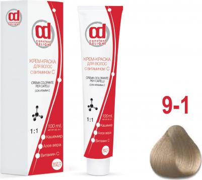 Крем краска с витамином С Crema Colorante Vit C, 100 мл, Д 9/1 блондин сандре, 100 мл – фото 5